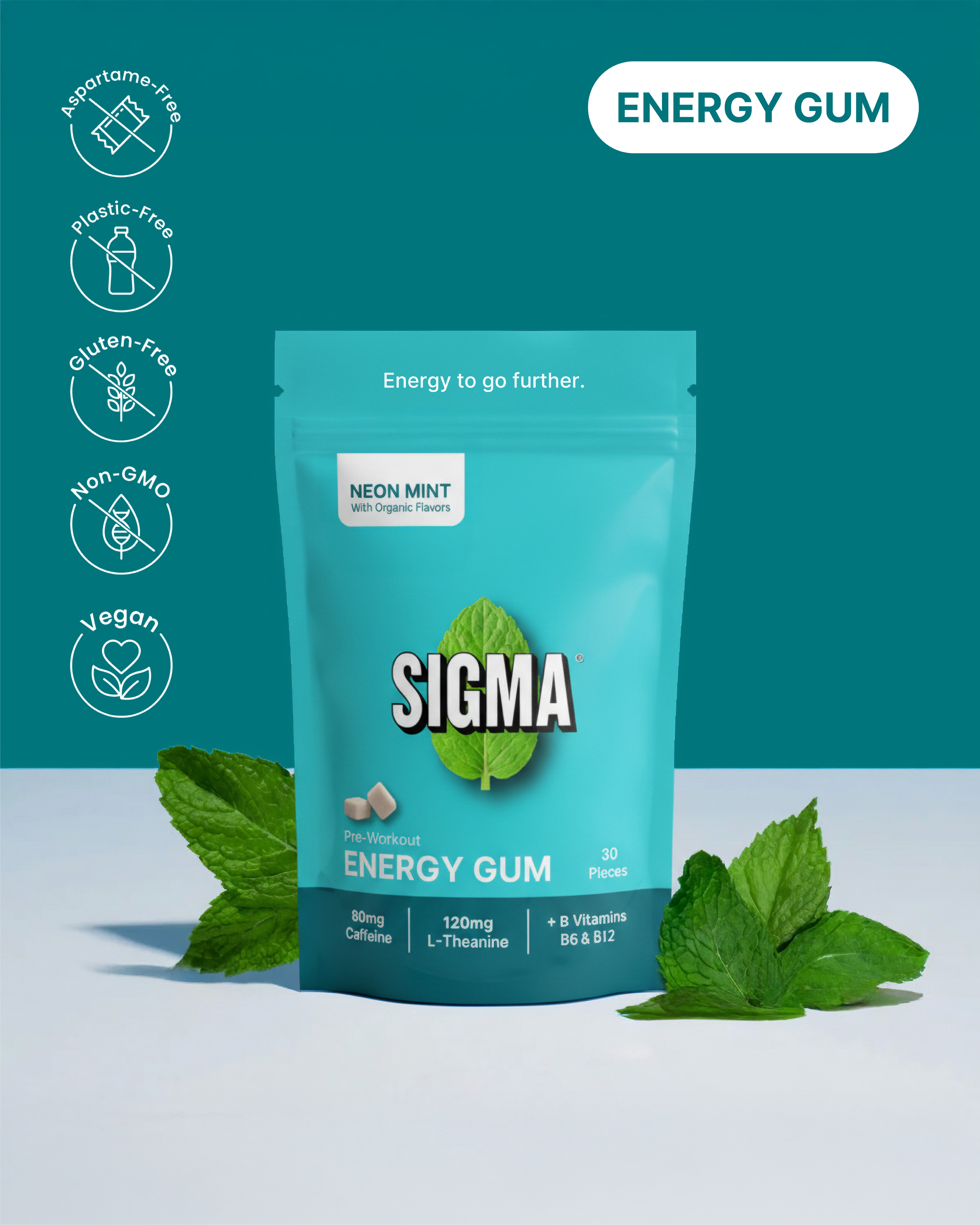 Pre-Workout Energy Gum for Sustained Energy & Focus