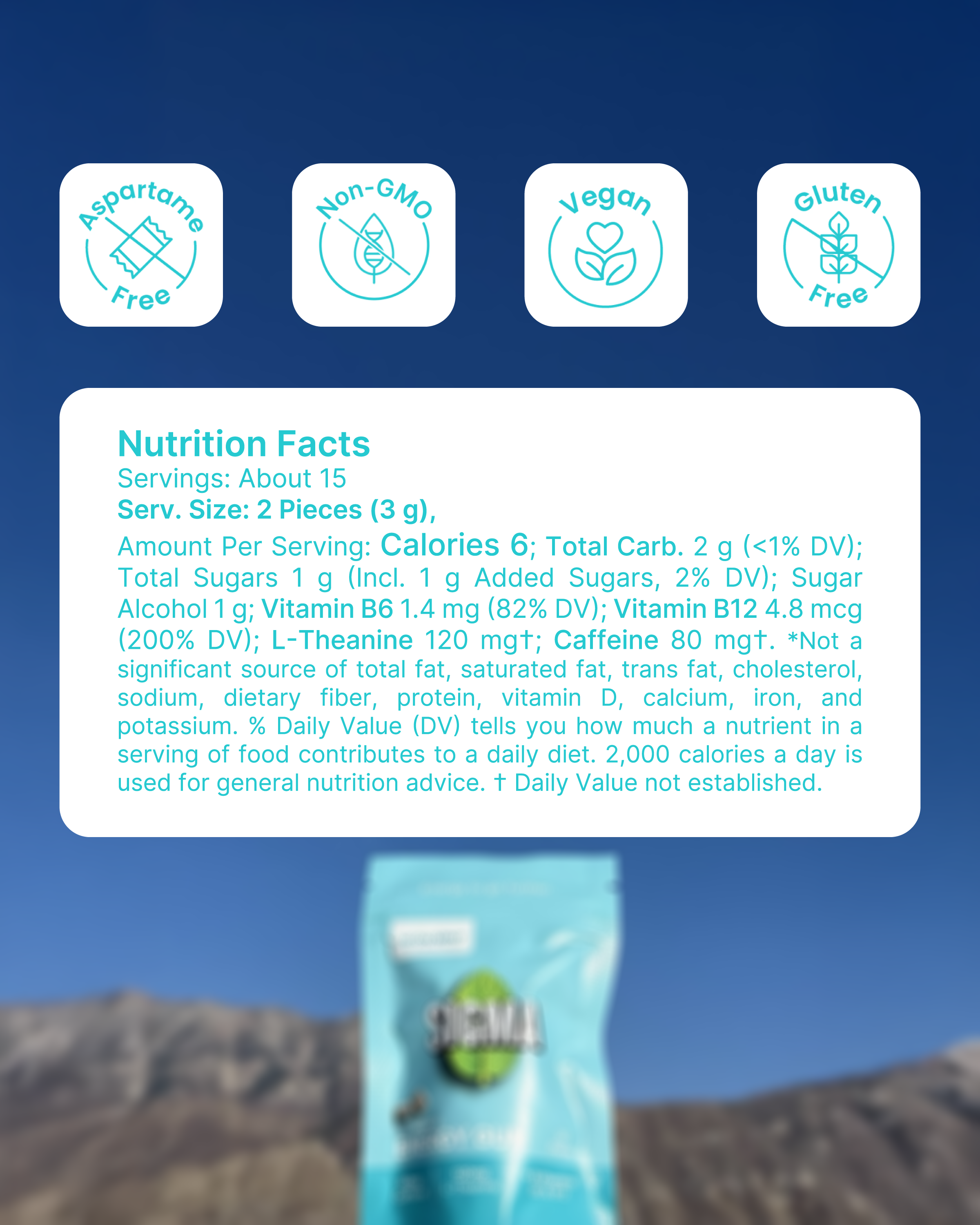 Pre-Workout Energy Gum for Sustained Energy & Focus